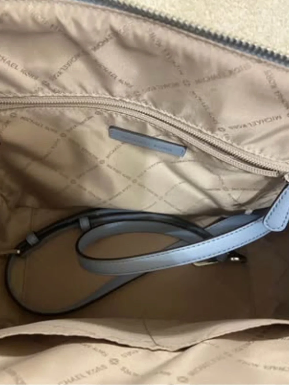 Michael Kors Pale Blue Leather Satchel